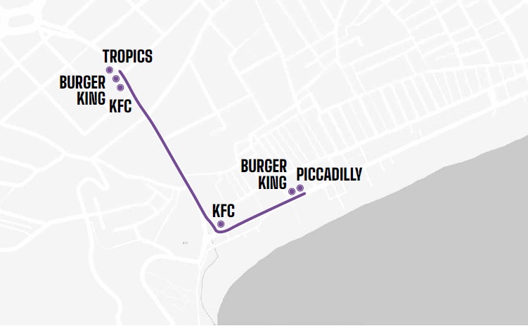 mapa de las ubicacions de lloret